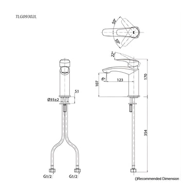 TOTO GM BASIN MIXER 170MM CHROME