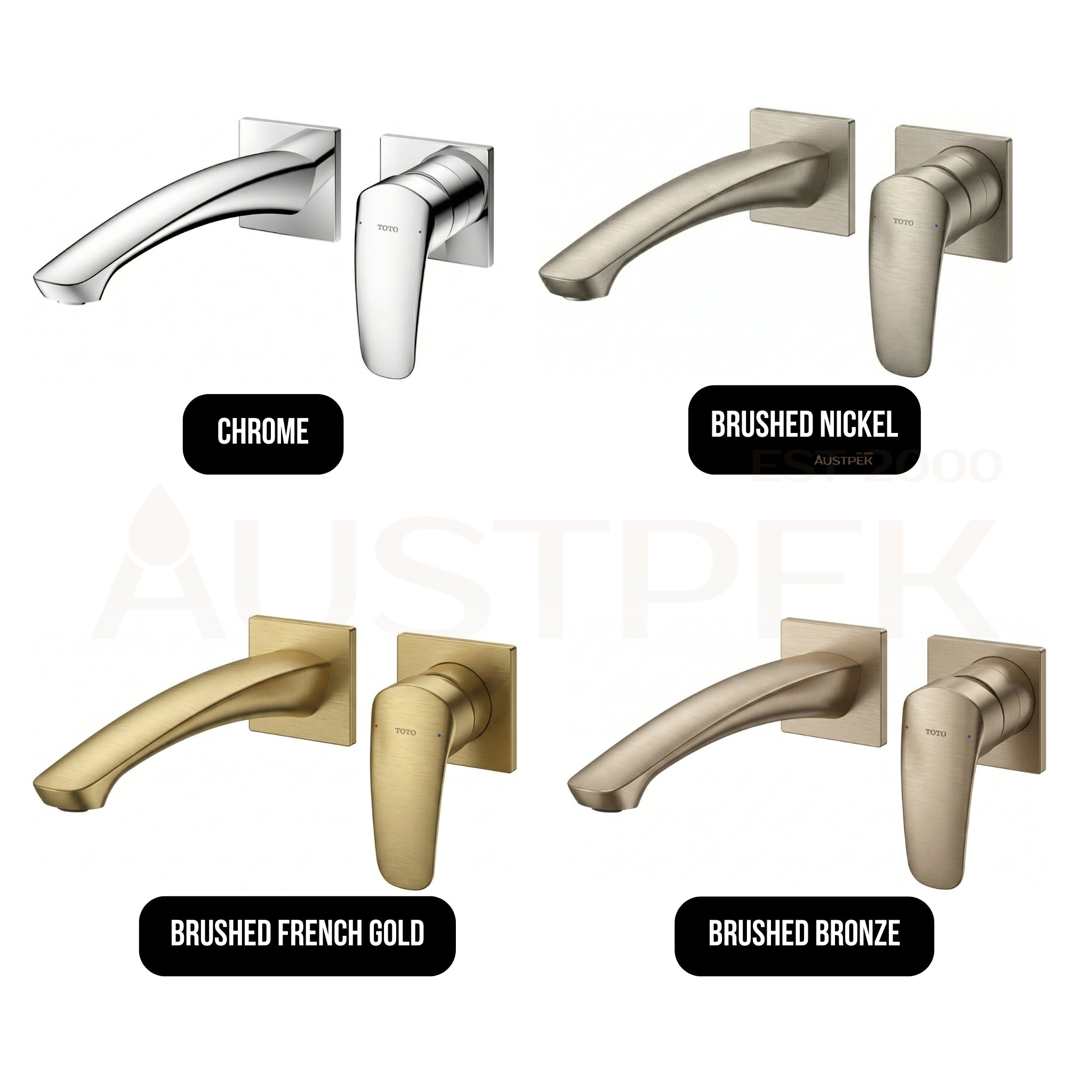 TOTO GM LONG SPOUT WALL BASIN MIXER BRUSHED BRONZE