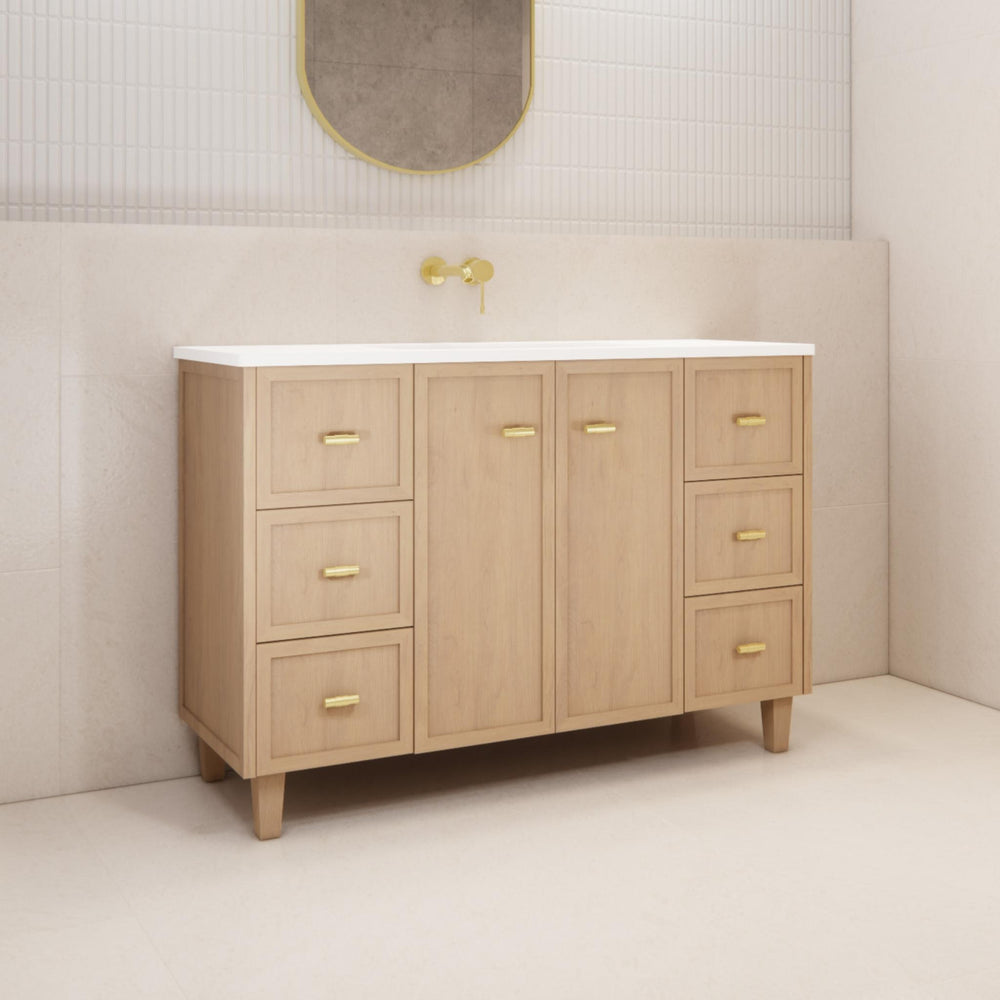 RIVA TOFINO COASTAL OAK 1200MM SINGLE BOWL FLOOR STANDING VANITY