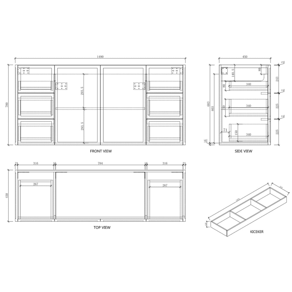 RIVA TOFINO COASTAL OAK 1500MM SINGLE BOWL FLOOR STANDING VANITY