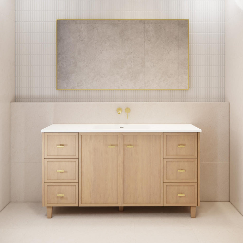 RIVA TOFINO COASTAL OAK 1500MM SINGLE BOWL FLOOR STANDING VANITY