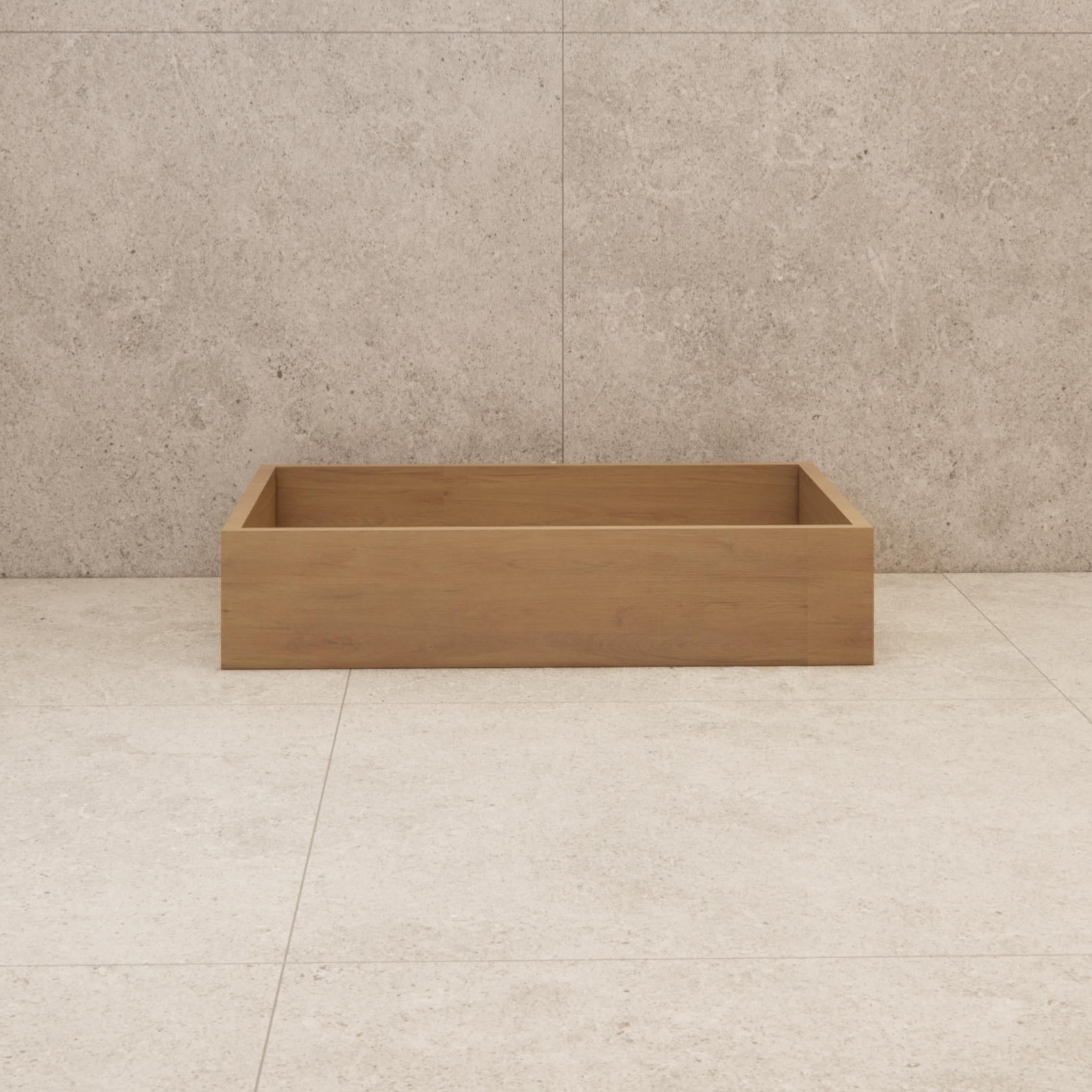 RIVA TOFINO COASTAL OAK 600MM SINGLE BOWL FLOOR STANDING VANITY WITH KICKBOARD