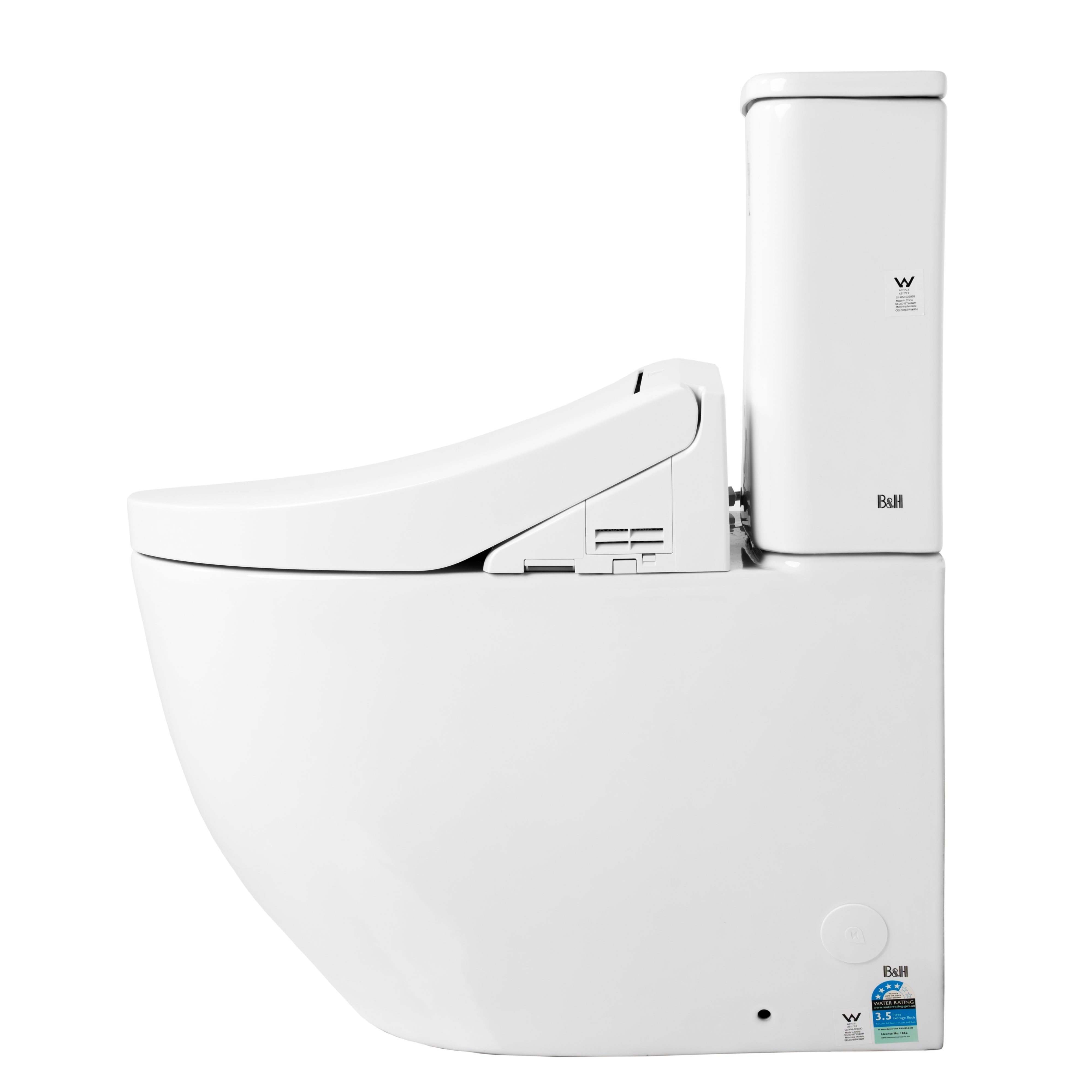 TOTO C2 WASHLET W/ SIDE CONTROL AND B&H BTW TOILET SUITE PACKAGE ELONGATED GLOSS WHITE