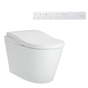 TOTO NEOREST LS INTEGRATED TOILET & REMOTE CONTROLLED WASHLET D-SHAPE MATTE WHITE