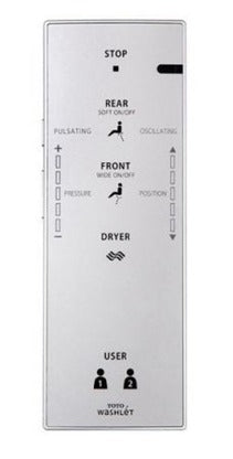 TOTO WASHLET W/ REMOTE CONTROL AND INSPIRE AUTOLID RIMLESS BTW TOILET SUITE PACKAGE D-SHAPE GLOSS WHITE