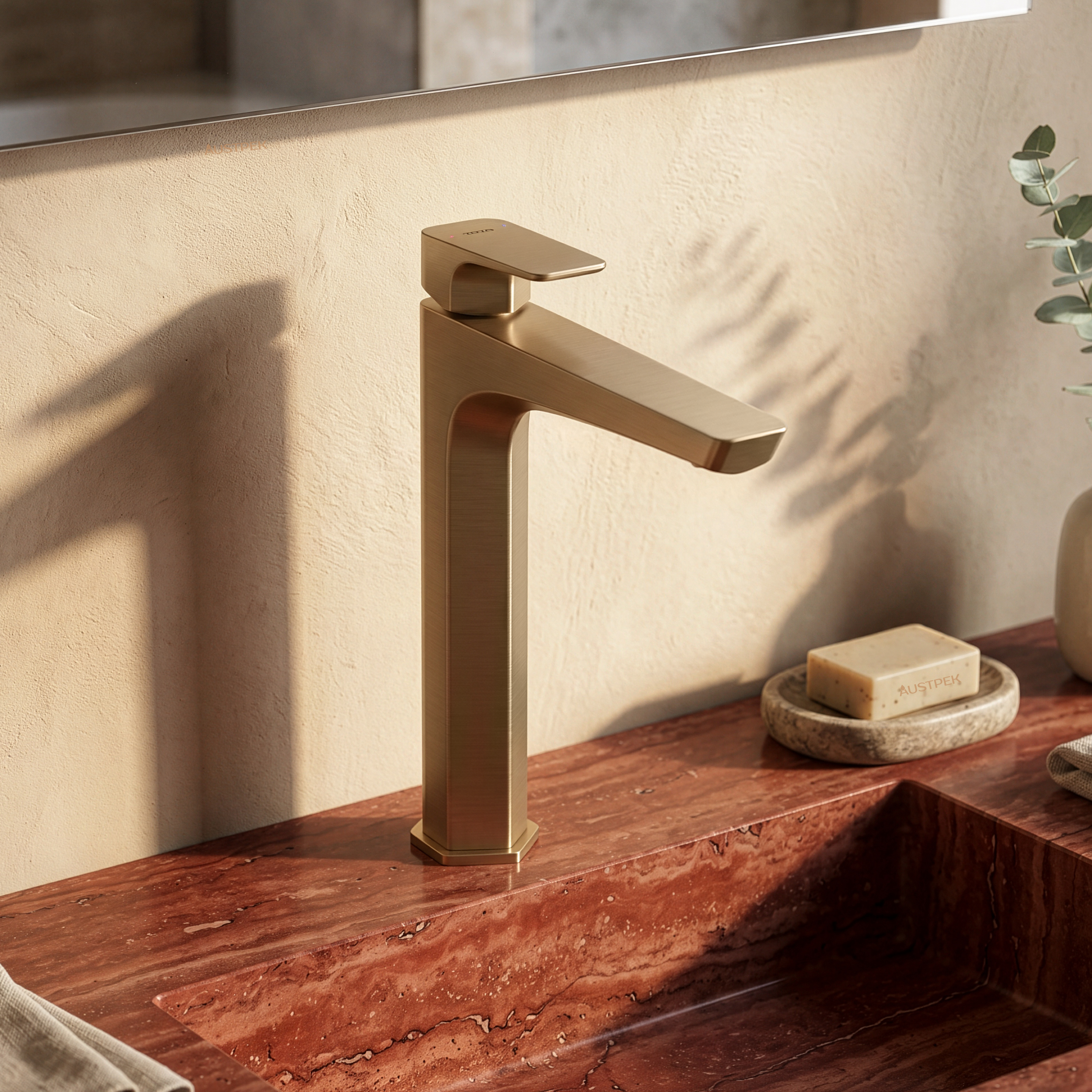 TOTO GE TALL BASIN MIXER 300MM BRUSHED BRONZE