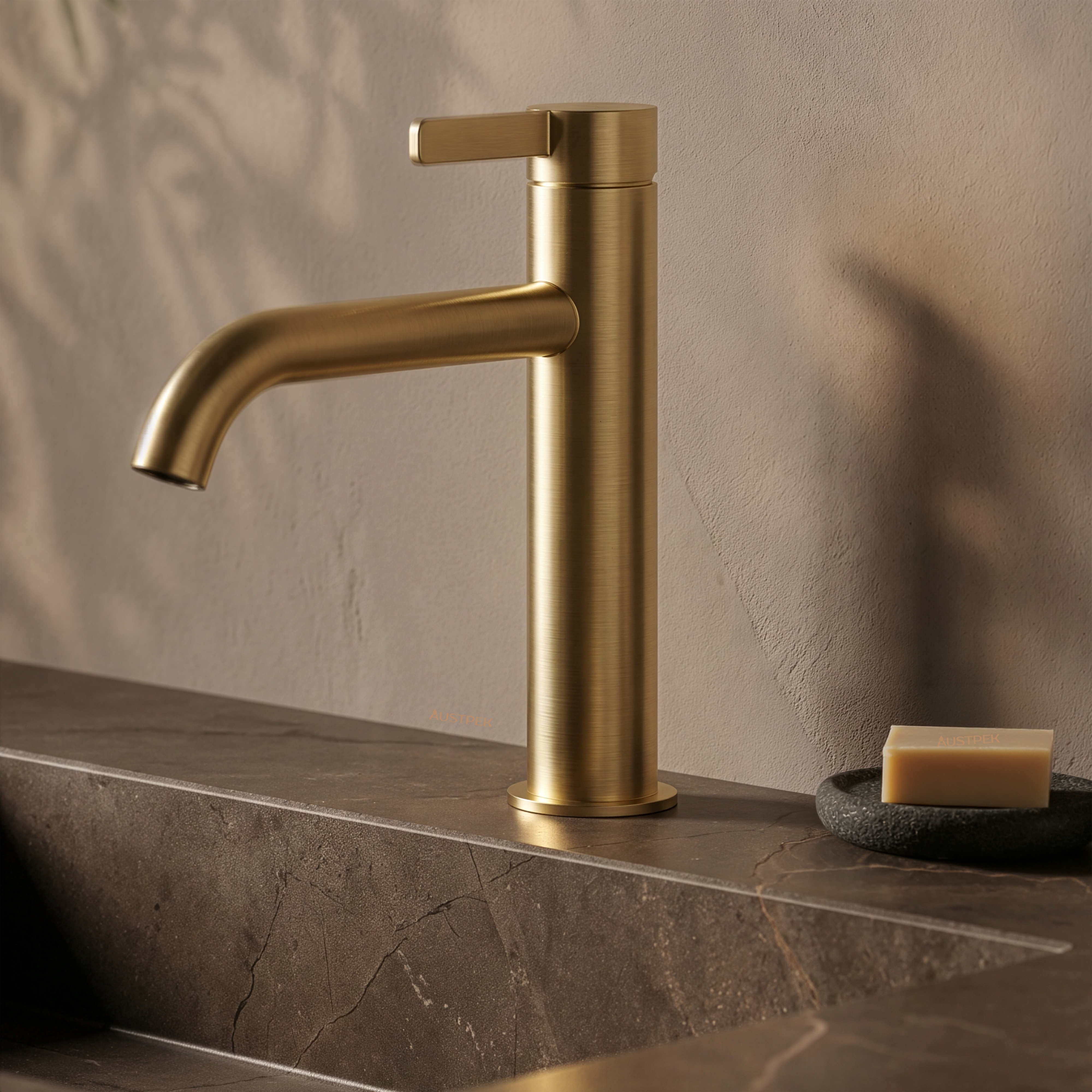 TOTO GF SEMI TALL BASIN MIXER 251MM BRUSHED FRENCH GOLD