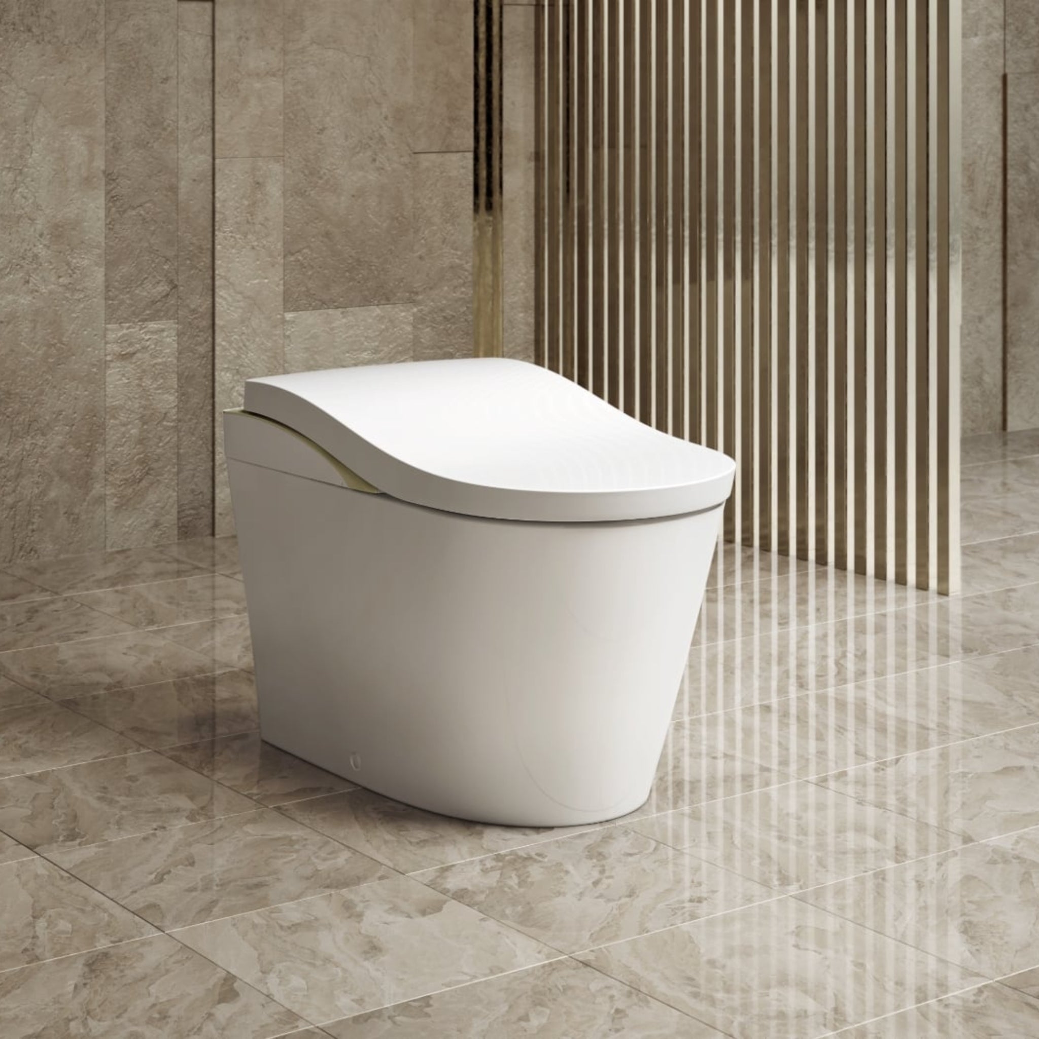 TOTO NEOREST LS INTEGRATED TOILET & REMOTE CONTROLLED WASHLET D-SHAPE GLOSS WHITE