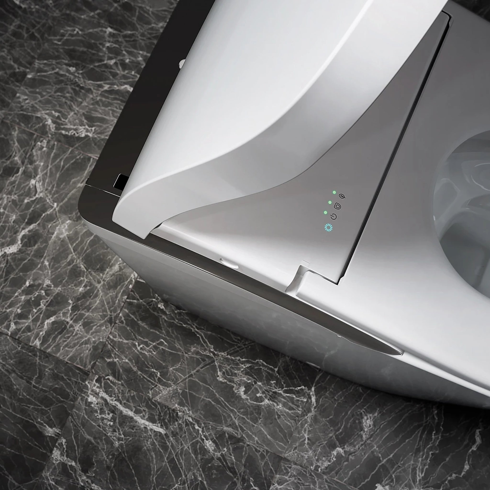 TOTO NEOREST LS INTEGRATED TOILET & REMOTE CONTROLLED WASHLET D-SHAPE GLOSS WHITE