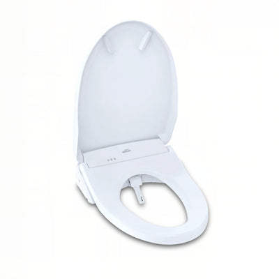 TOTO S5 WASHLET W/ REMOTE CONTROL AND INSPIRE WALL HUNG RIMLESS TOILET PACKAGE (D-SHAPED) GLOSS WHITE
