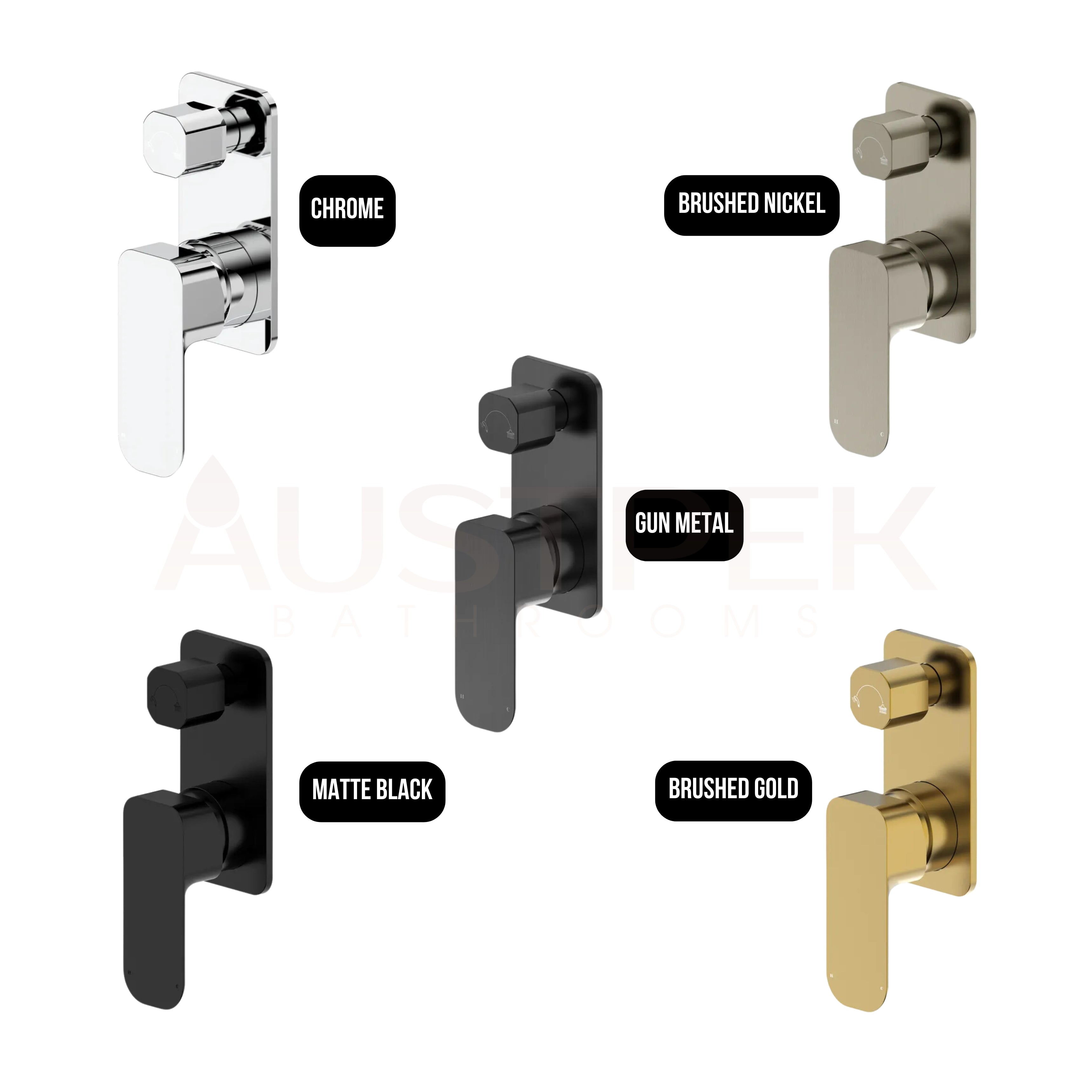 OSKAR SHOWER WALL MIXER WITH DIVERTER BRUSHED NICKEL