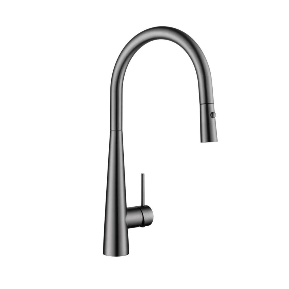 VITO ROUND POT PULL-OUT KITCHEN SINK MIXER GUN METAL
