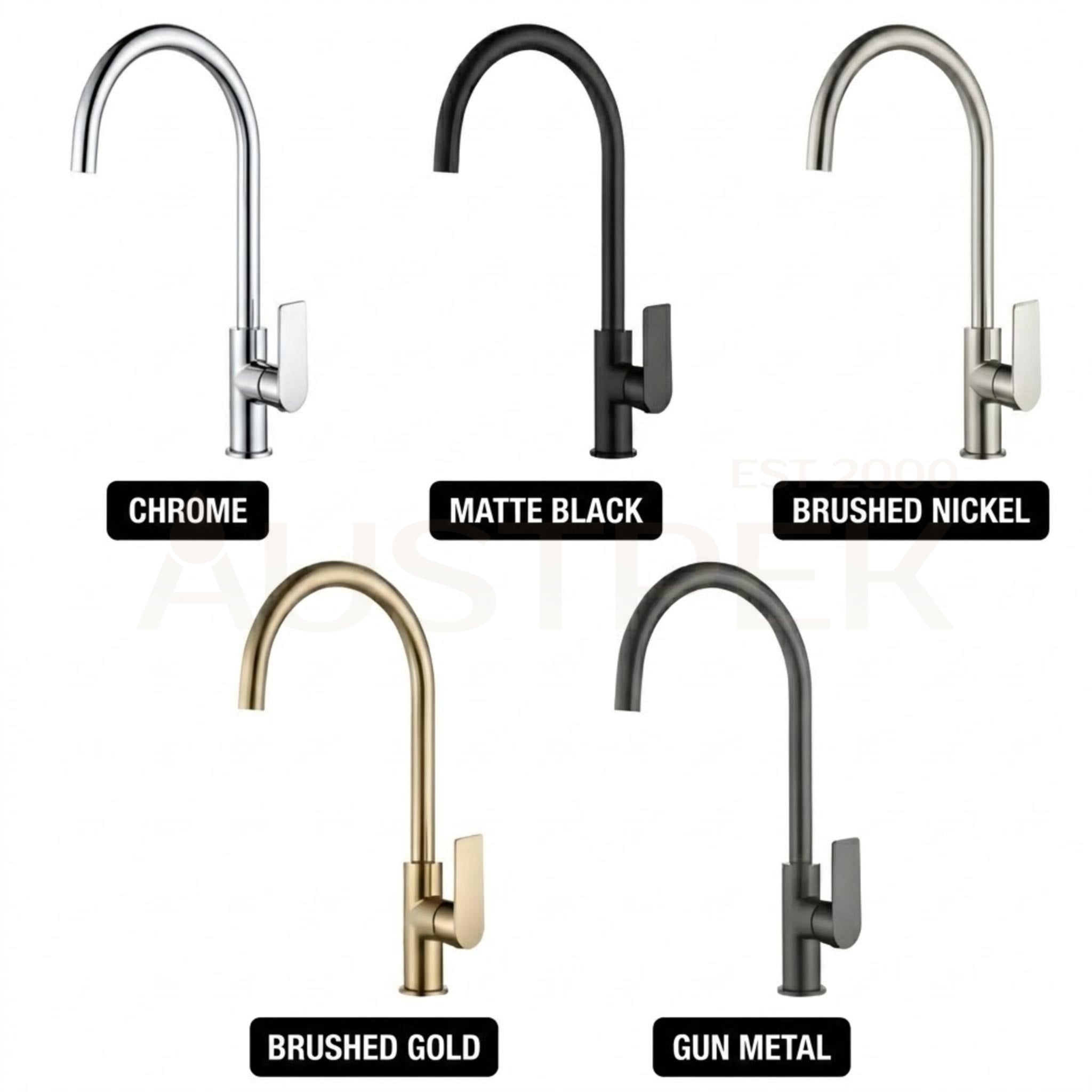 VITO KITCHEN SINK MIXER 377MM BRUSHED NICKEL