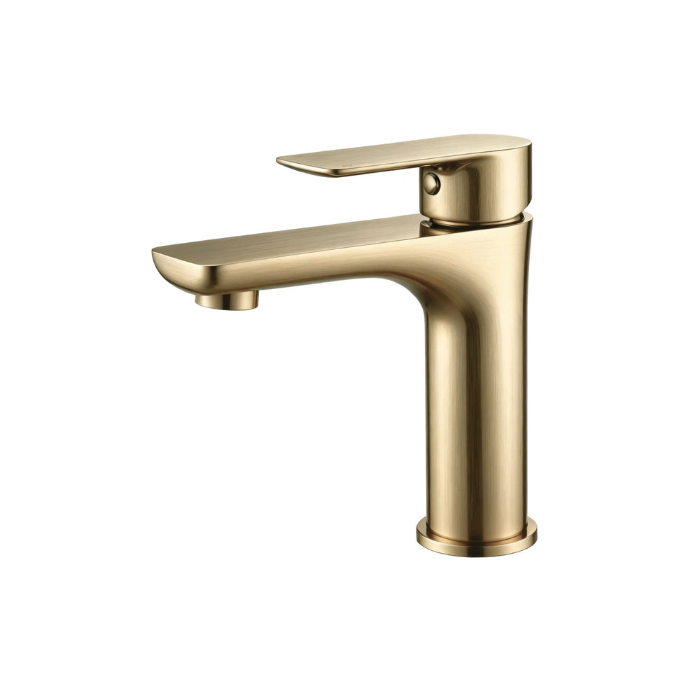 VITO BASIN MIXER WITH FLAT SPOUT BRUSHED GOLD