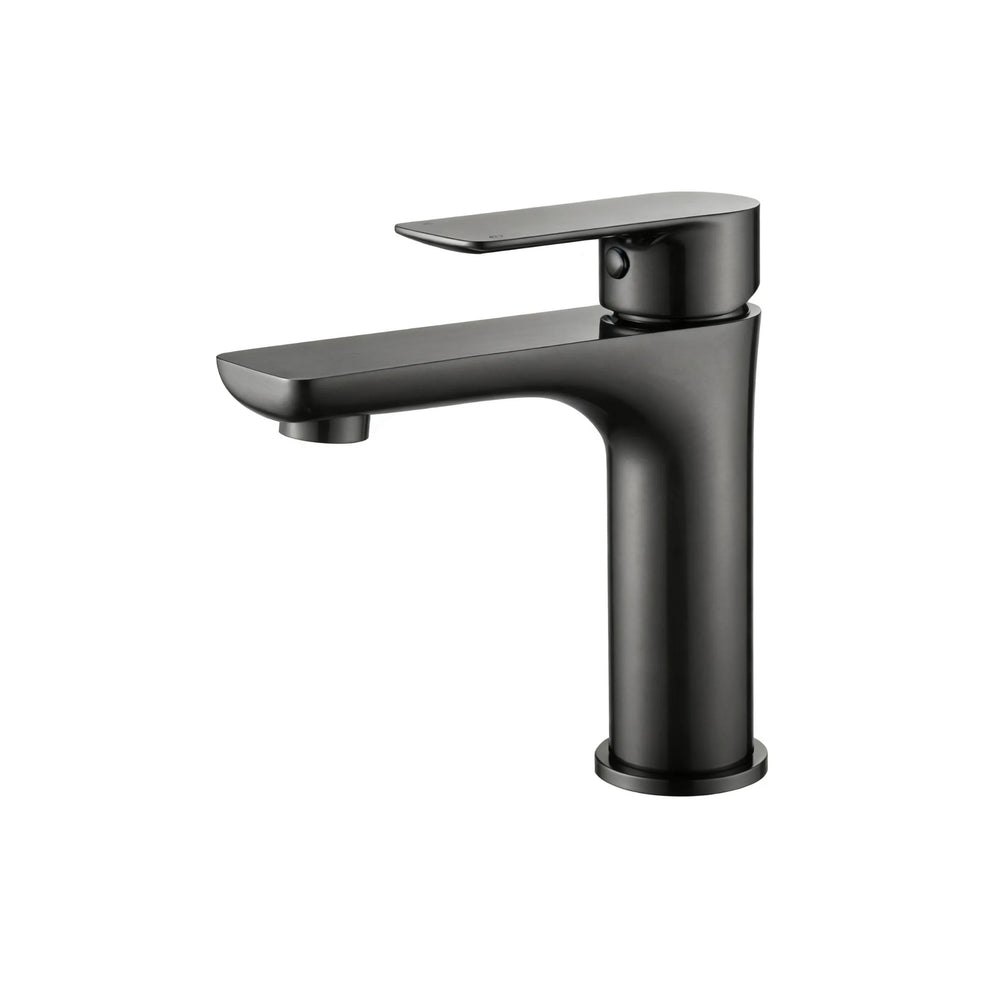 VITO BASIN MIXER WITH FLAT SPOUT GUN METAL