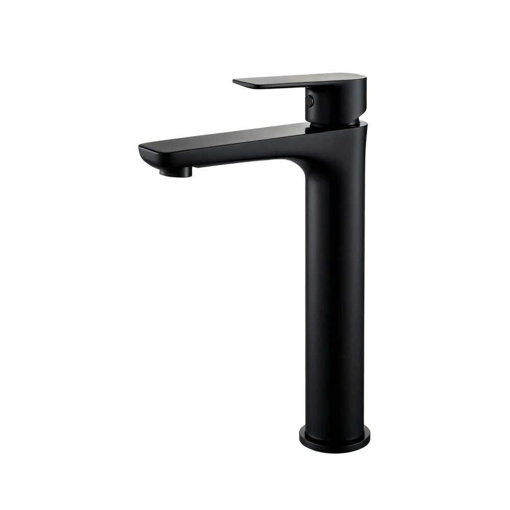 VITO TALL BASIN MIXER WITH FLAT SPOUT MATTE BLACK