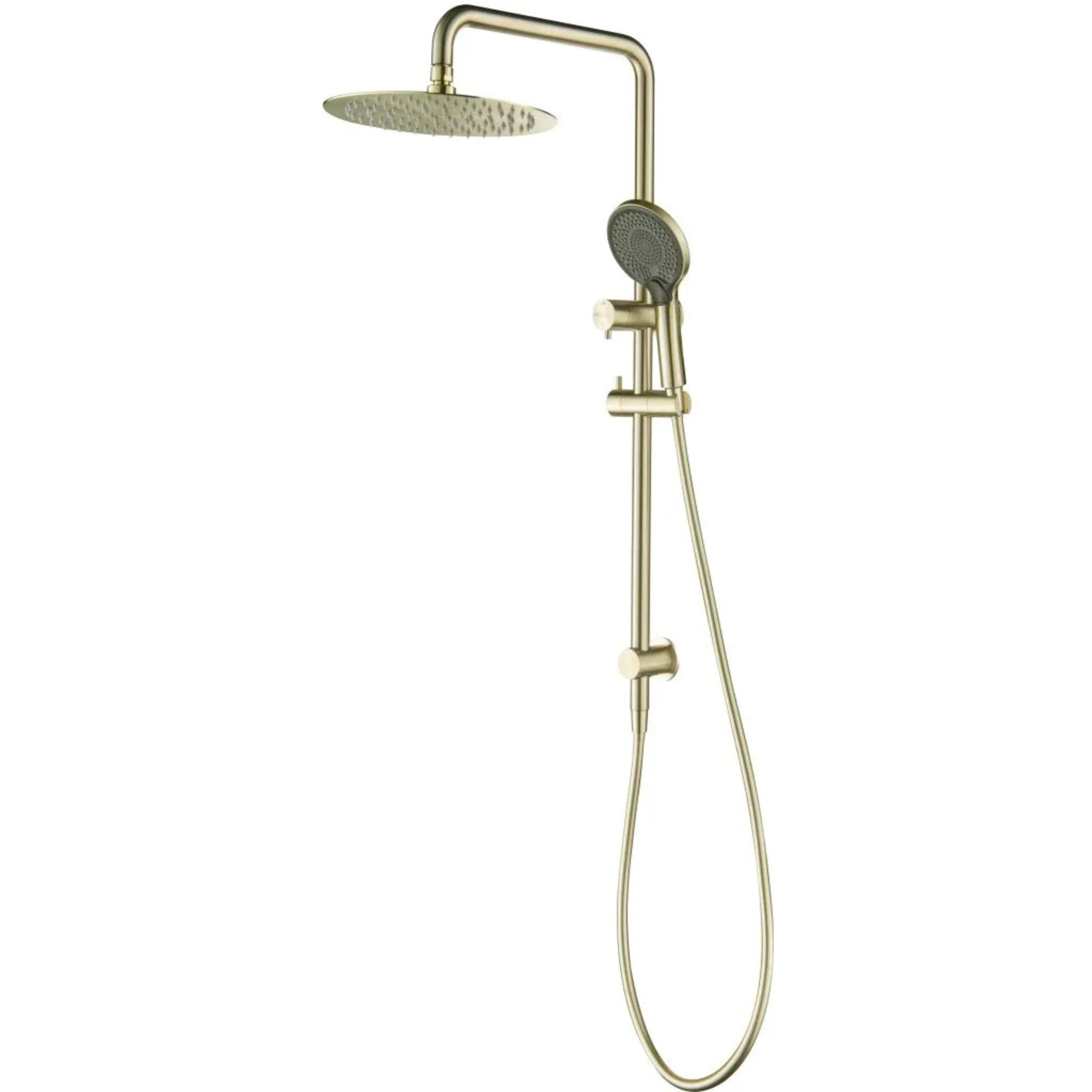 VITO TWIN SHOWER ON RAIL BRUSHED GOLD