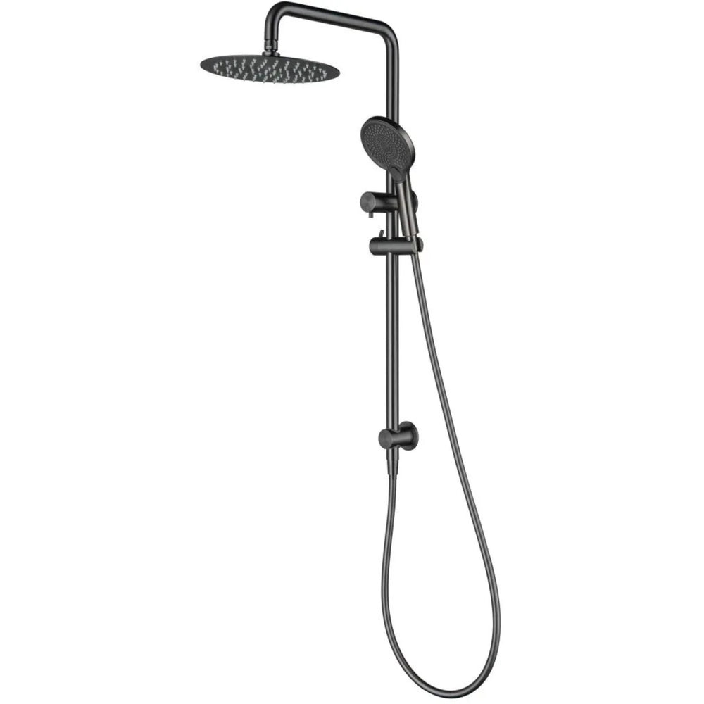 VITO TWIN SHOWER ON RAIL GUN METAL