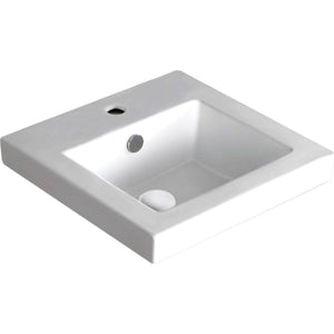 FIENZA ALISON SEMI-INSET BASIN GLOSS WHITE 405MM