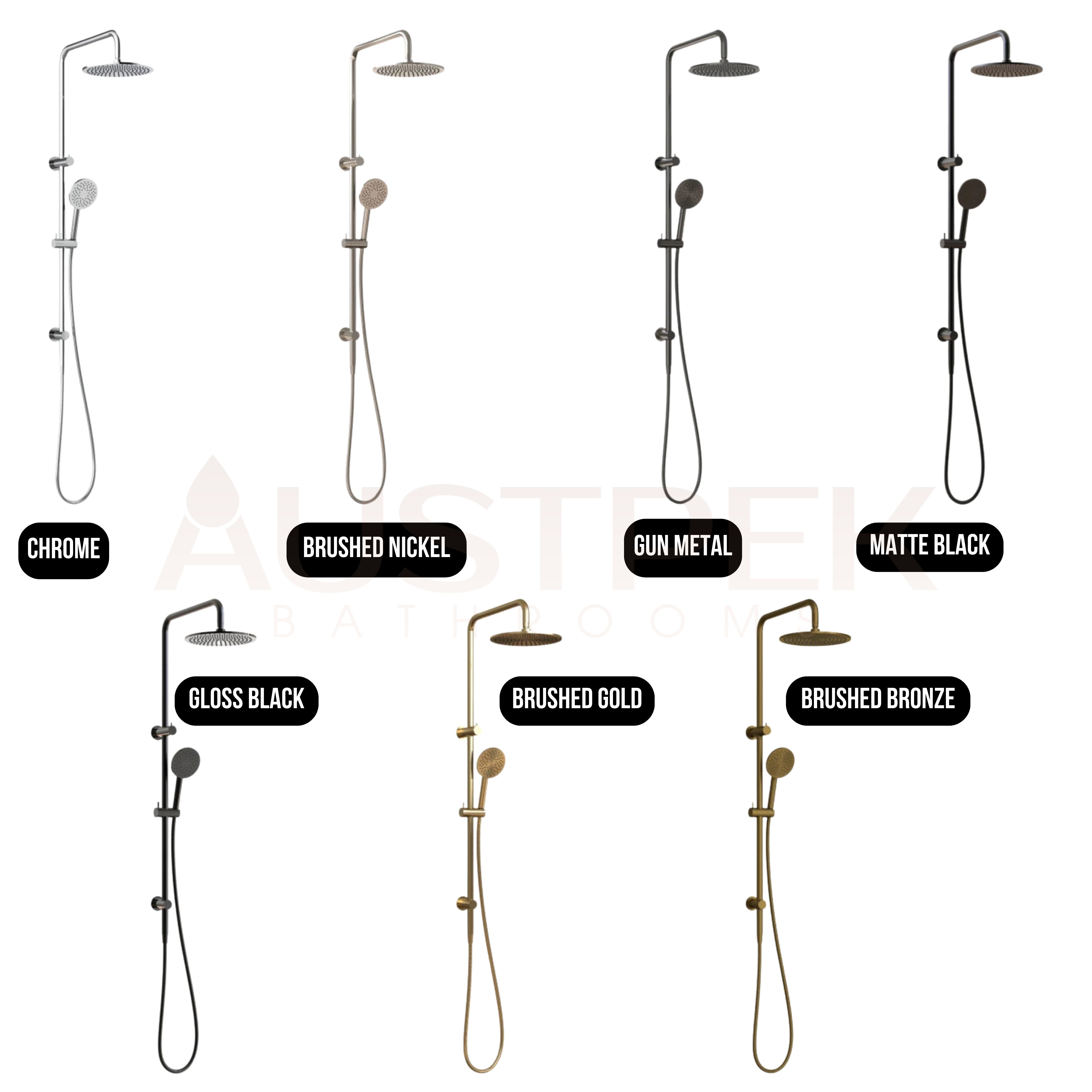 FELTON TATE RAIN COLUMN 1198MM BRUSHED GOLD