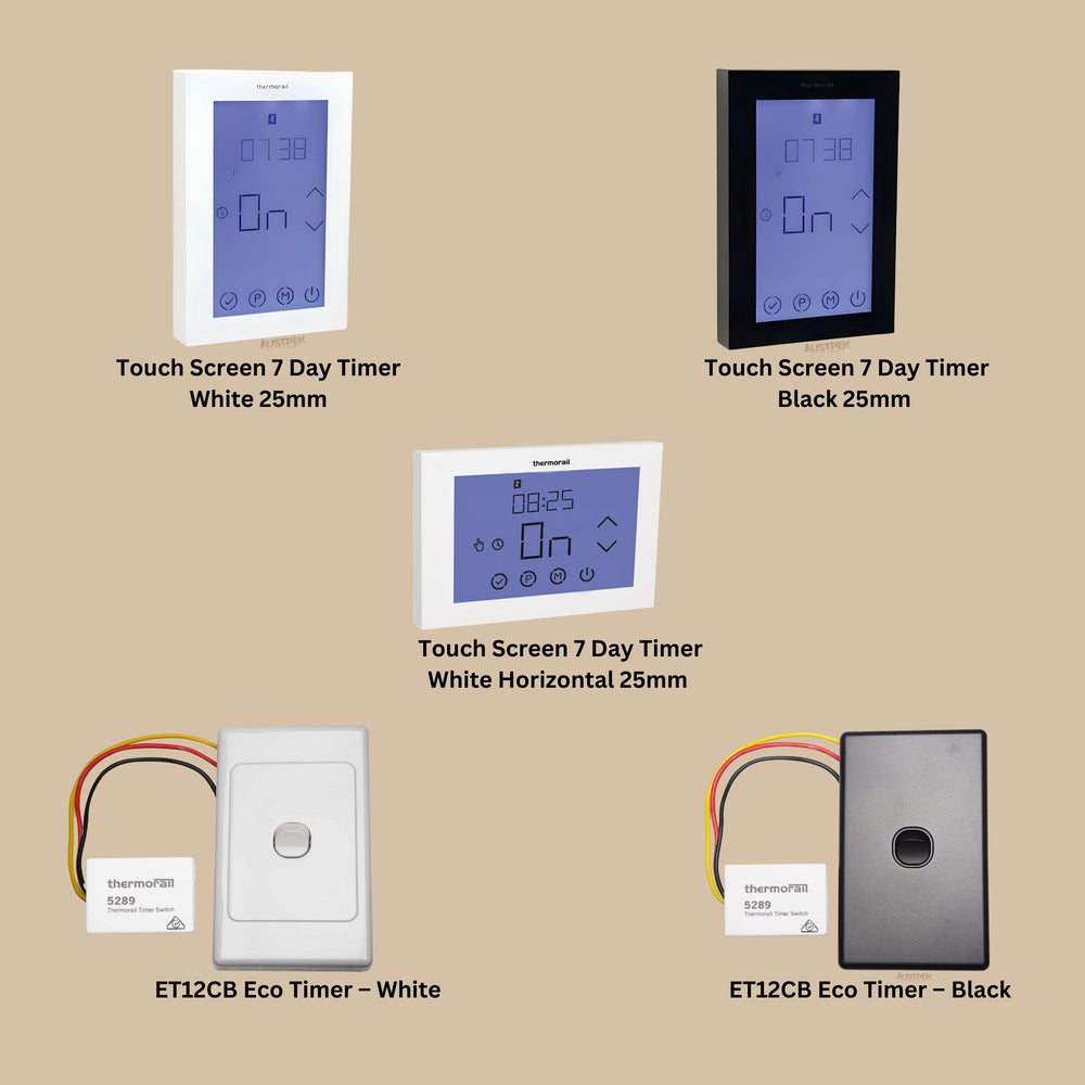 THERMOGROUP 4-BAR ROUND LADDER HEATED TOWEL RAIL BRUSHED NICKEL 550MM