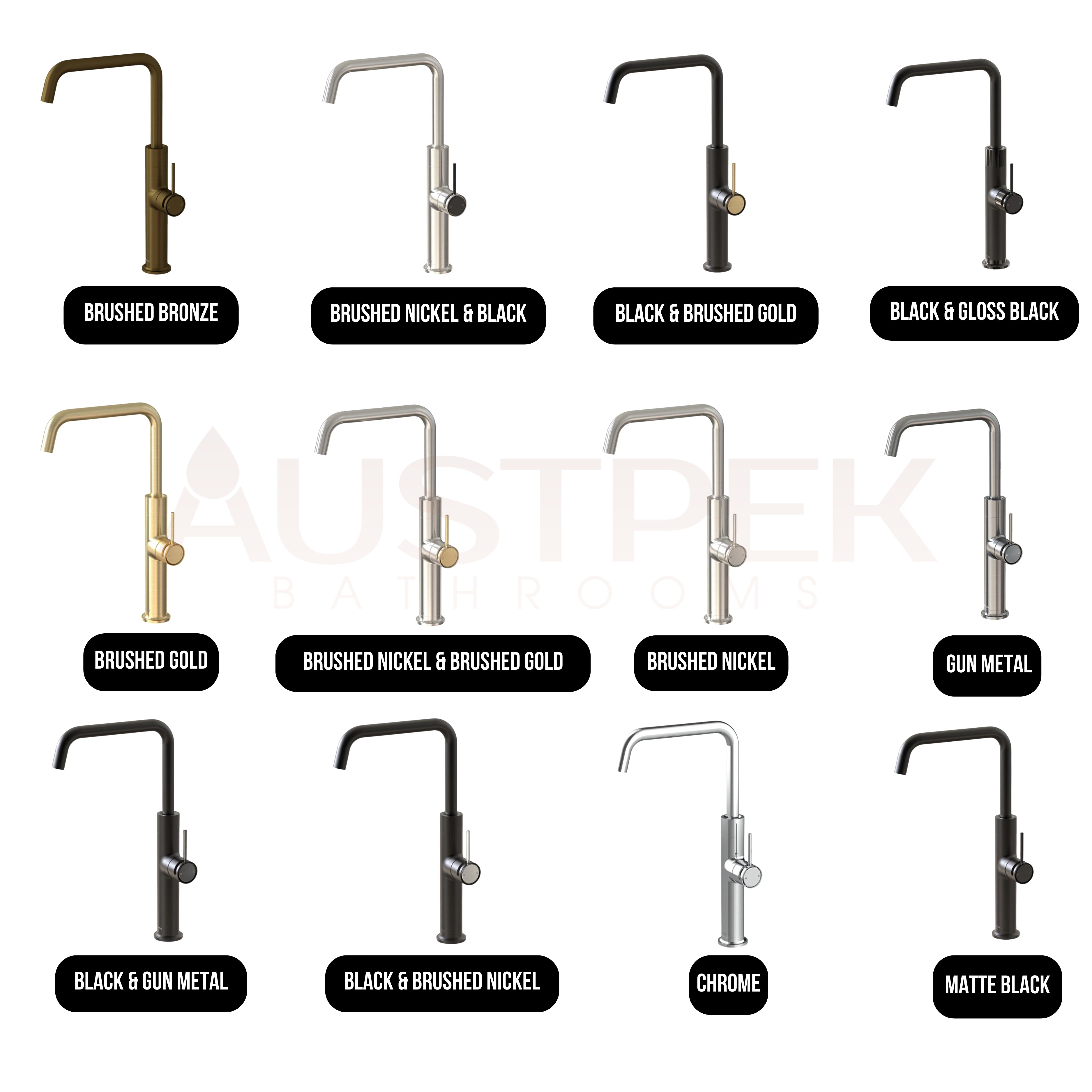 FELTON TATE SINK MIXER 372MM BRUSHED GOLD