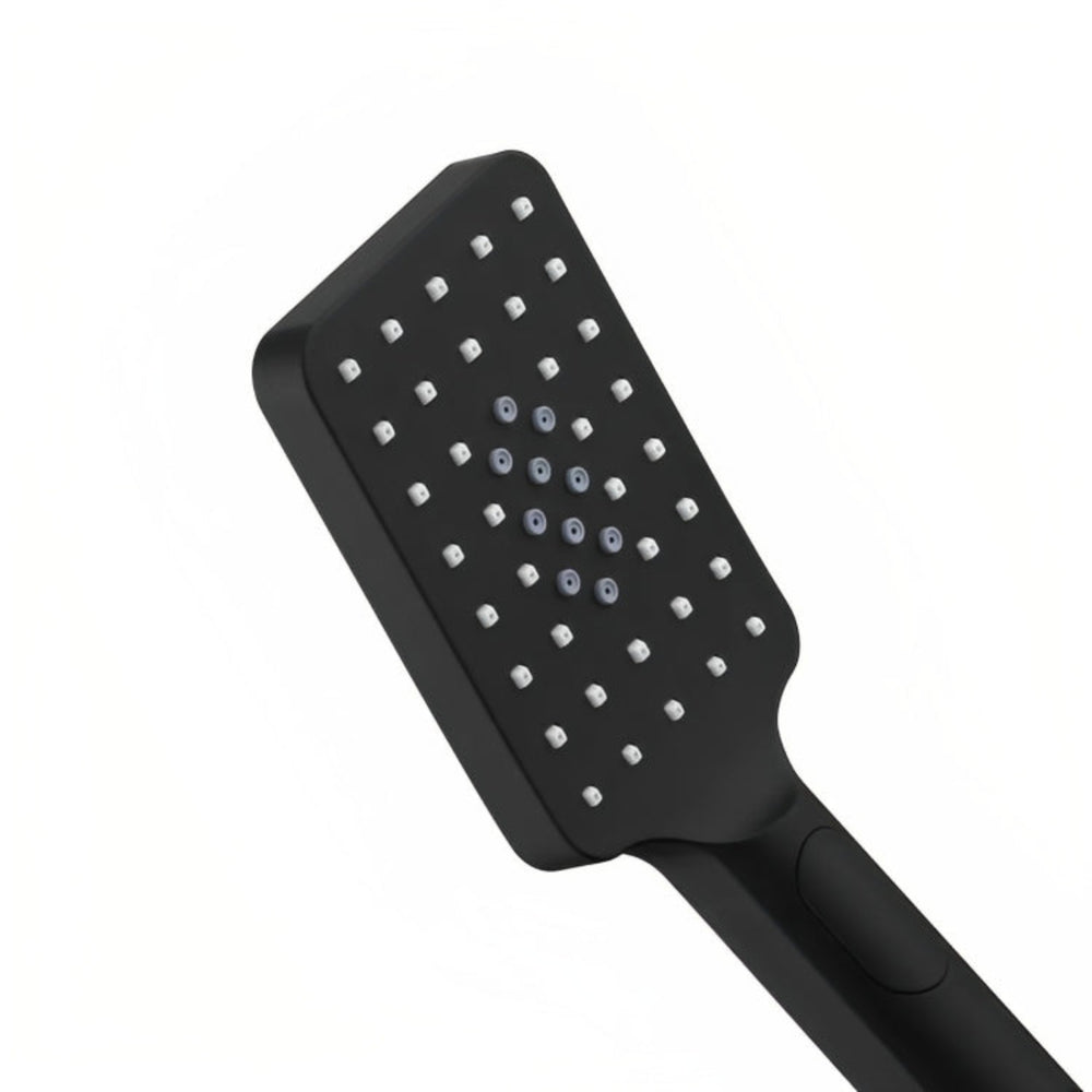 INSPIRE TARAN TWIN SHOWER ON RAIL WITH SINGLE HOSE TOP INLET 250MM MATTE BLACK