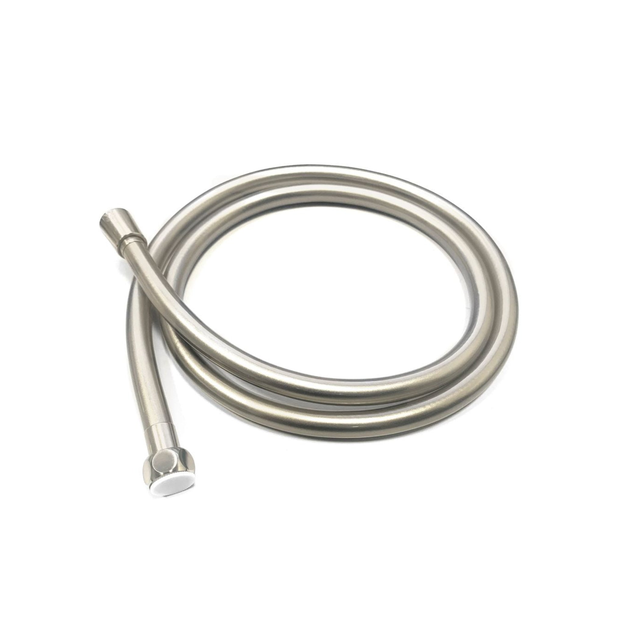 INSPIRE TARAN TWIN SHOWER ON RAIL WITH SINGLE HOSE TOP INLET 250MM BRUSHED NICKEL