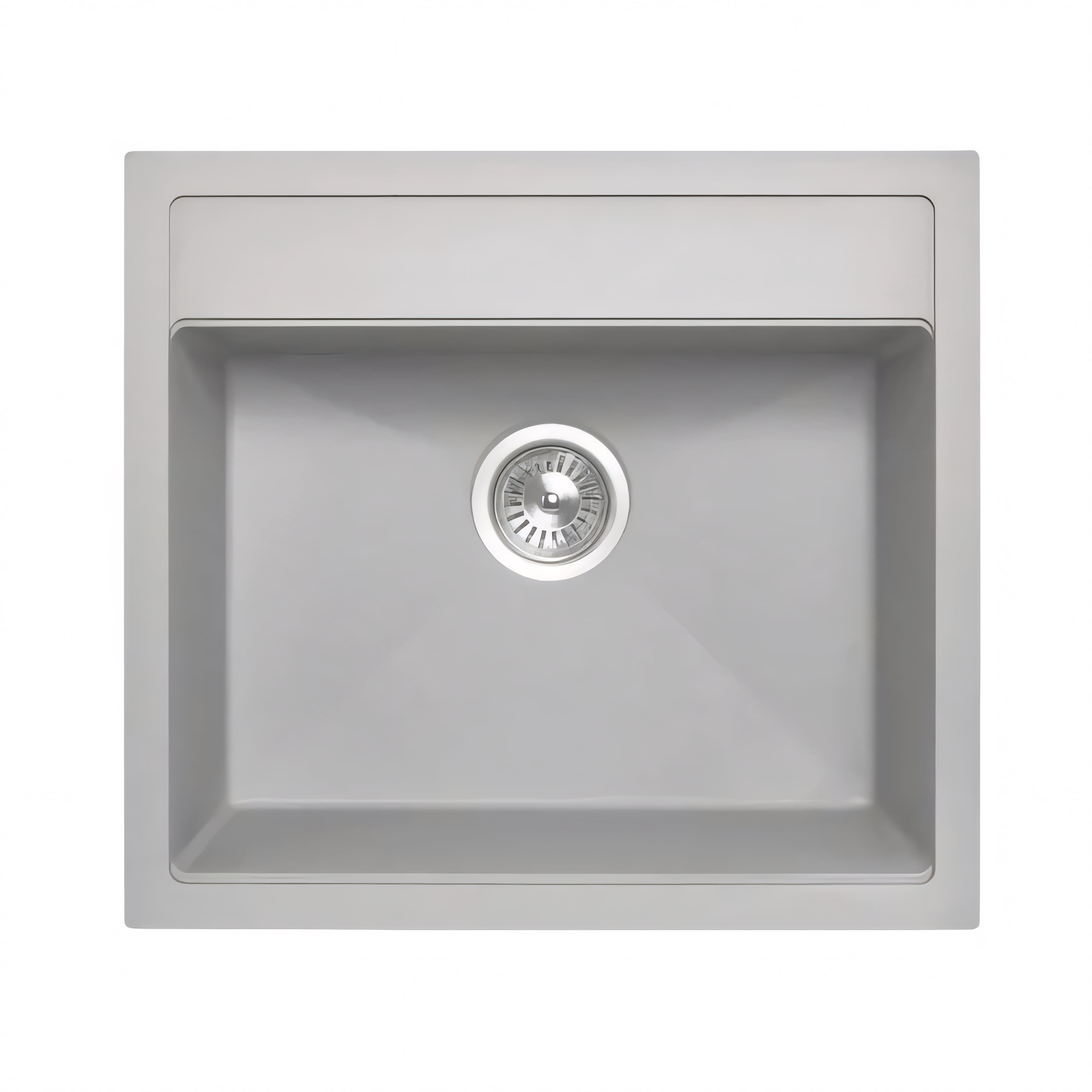 AQUAPERLA CARYSIL SINGLE BOWL GRANITE KITCHEN SINK CONCRETE GREY 560MM