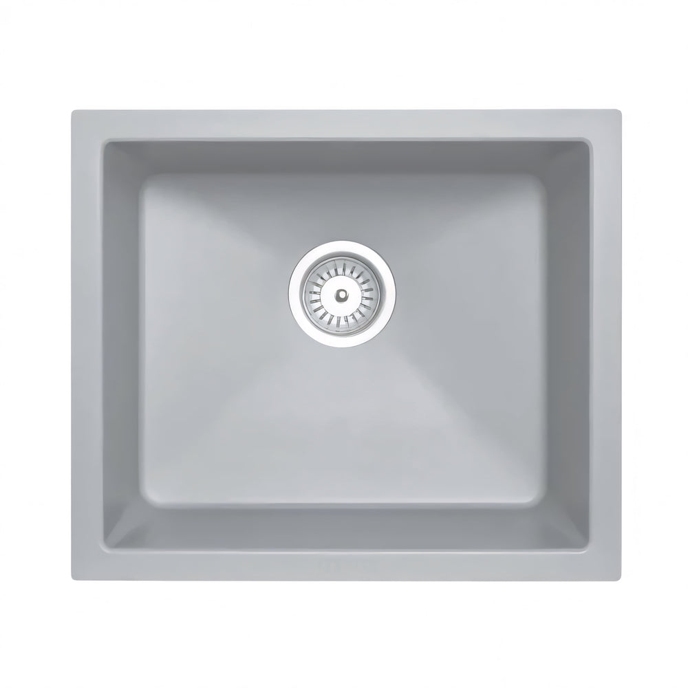 CARYSIL SINGLE BOWL GRANITE KITCHEN SINK CONCRETE GREY 533MM