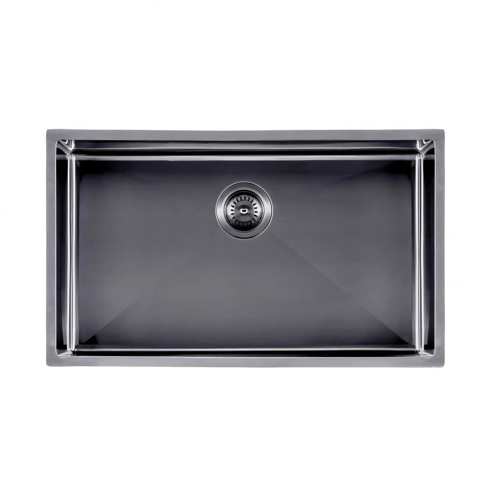 AQUAPERLA T304 HANDMADE SINGLE BOWL LAUNDRY SINK GUN METAL GREY 762MM