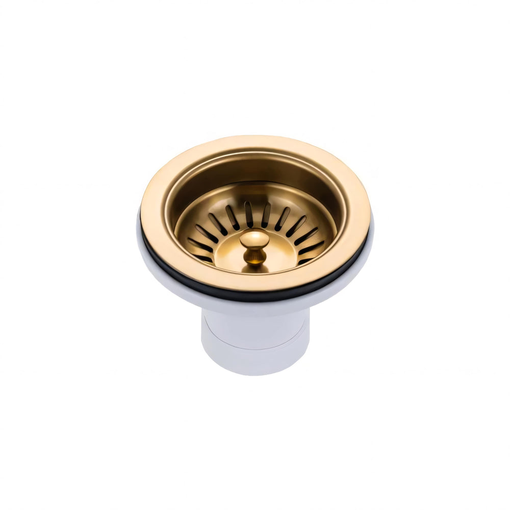 AQUAPERLA T304 HANDMADE SINGLE BOWL SINK BRUSHED GOLD 440MM