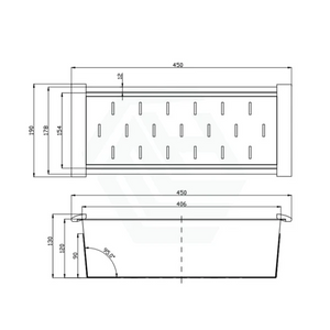 AQUAPERLA STAINLESS KITCHEN SINK COLANDER GUN METAL 450MM