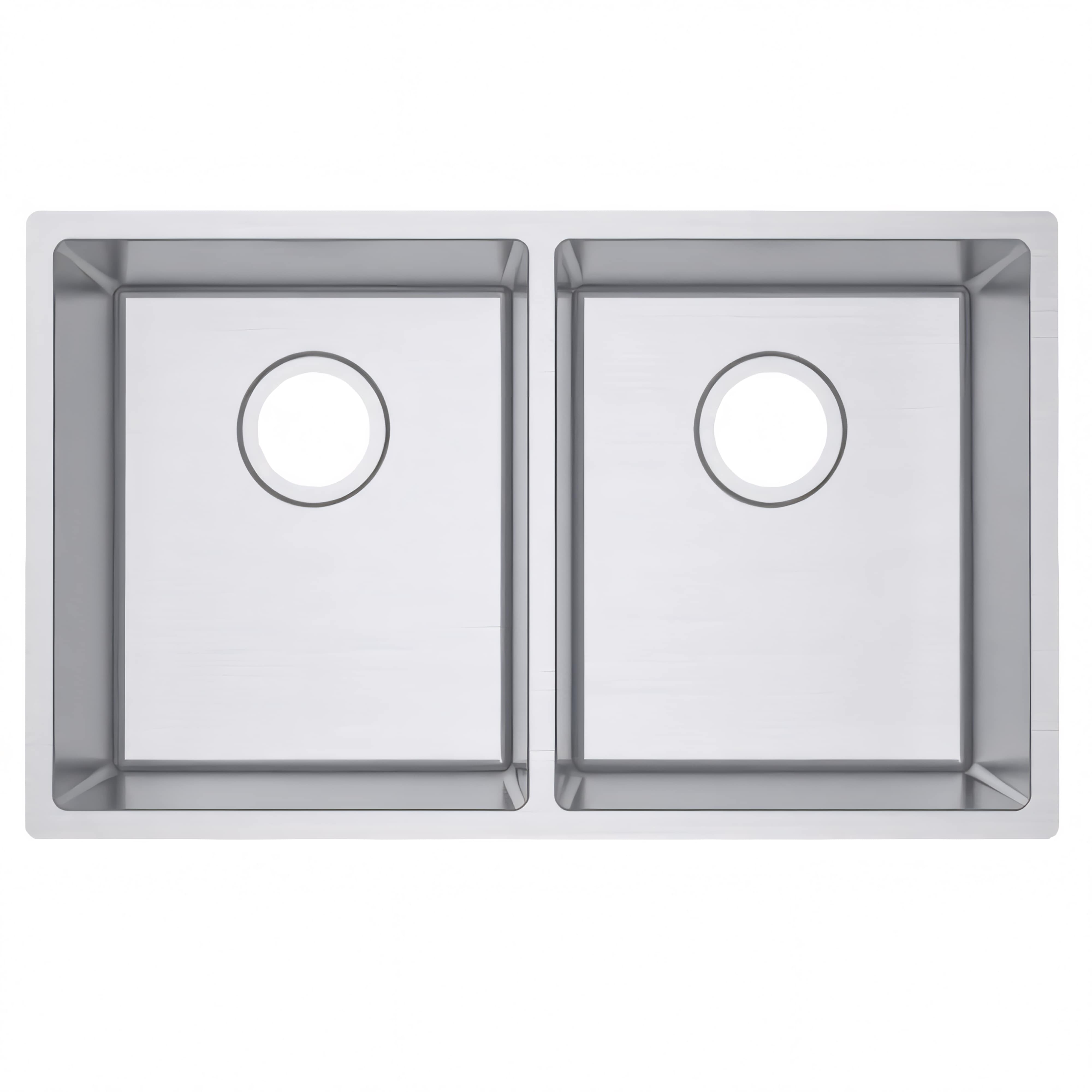 AQUAPERLA T304 HANDMADE DOUBLE BOWL KITCHEN SINK STAINLESS STEEL 740MM