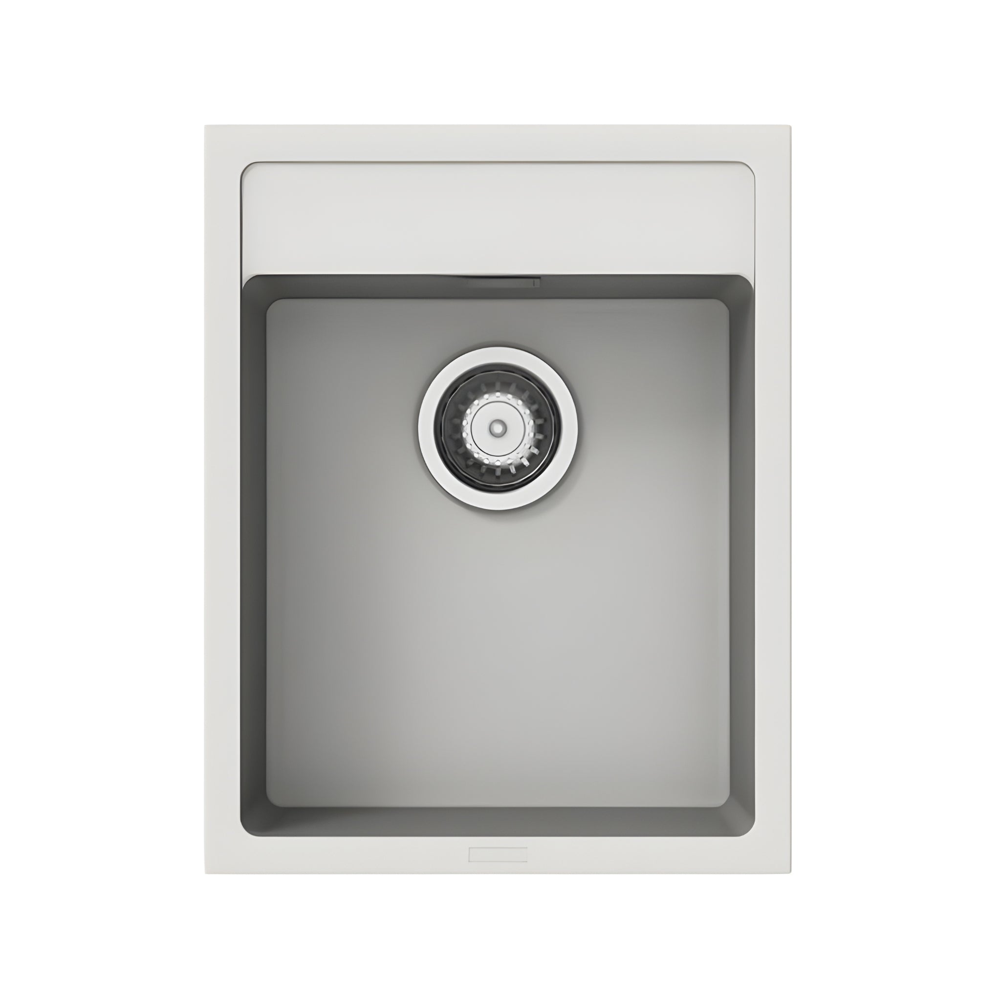 AQUAPERLA CARYSIL WALTZ SINGLE BOWL GRANITE KITCHEN SINK WHITE 400MM