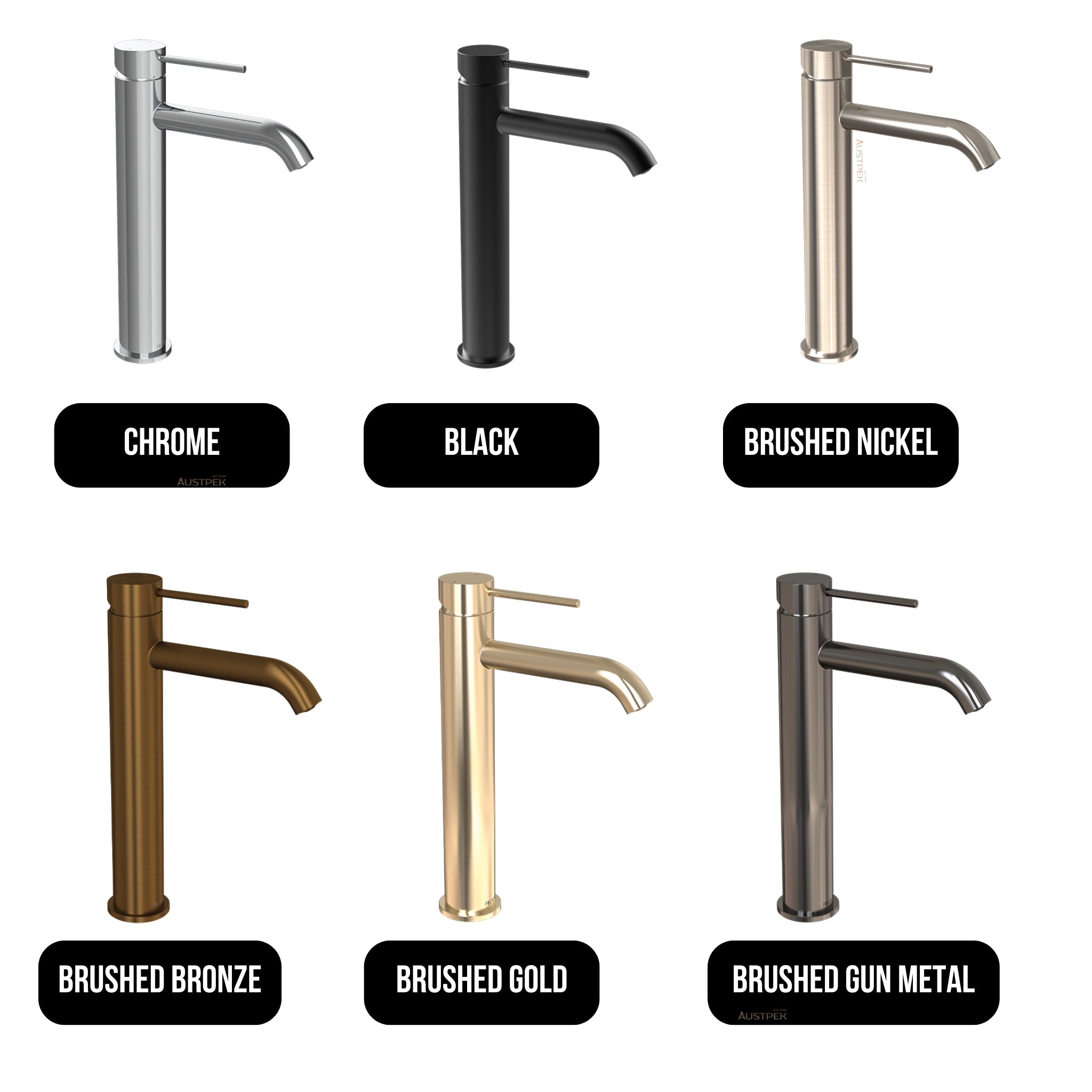 FELTON LINEA TALL BASIN MIXER 285MM BRUSHED GOLD