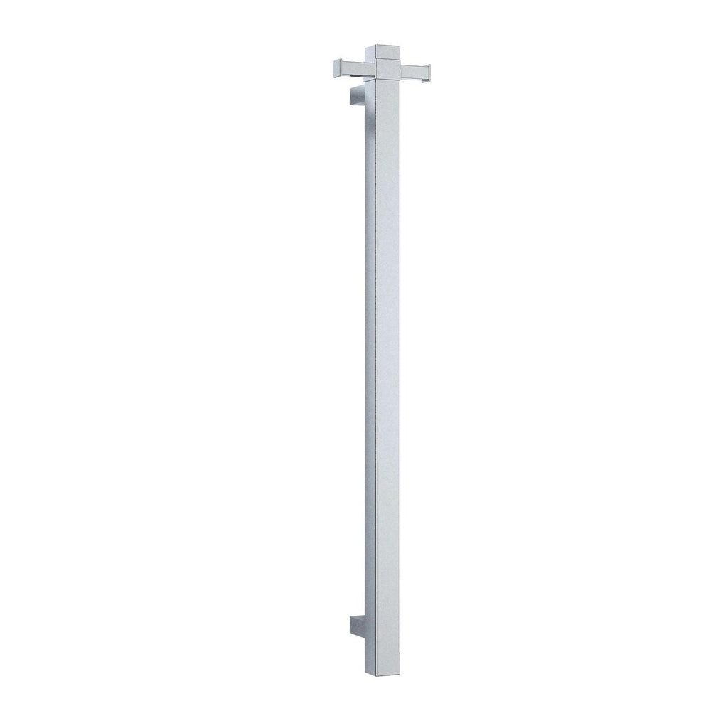THERMOGROUP SQUARE VERTICAL SINGLE BAR HEATED TOWEL RAIL 900MM