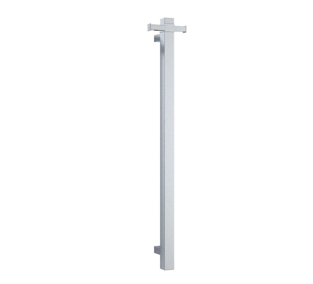 THERMOGROUP SQUARE VERTICAL SINGLE BAR HEATED TOWEL RAIL 900MM