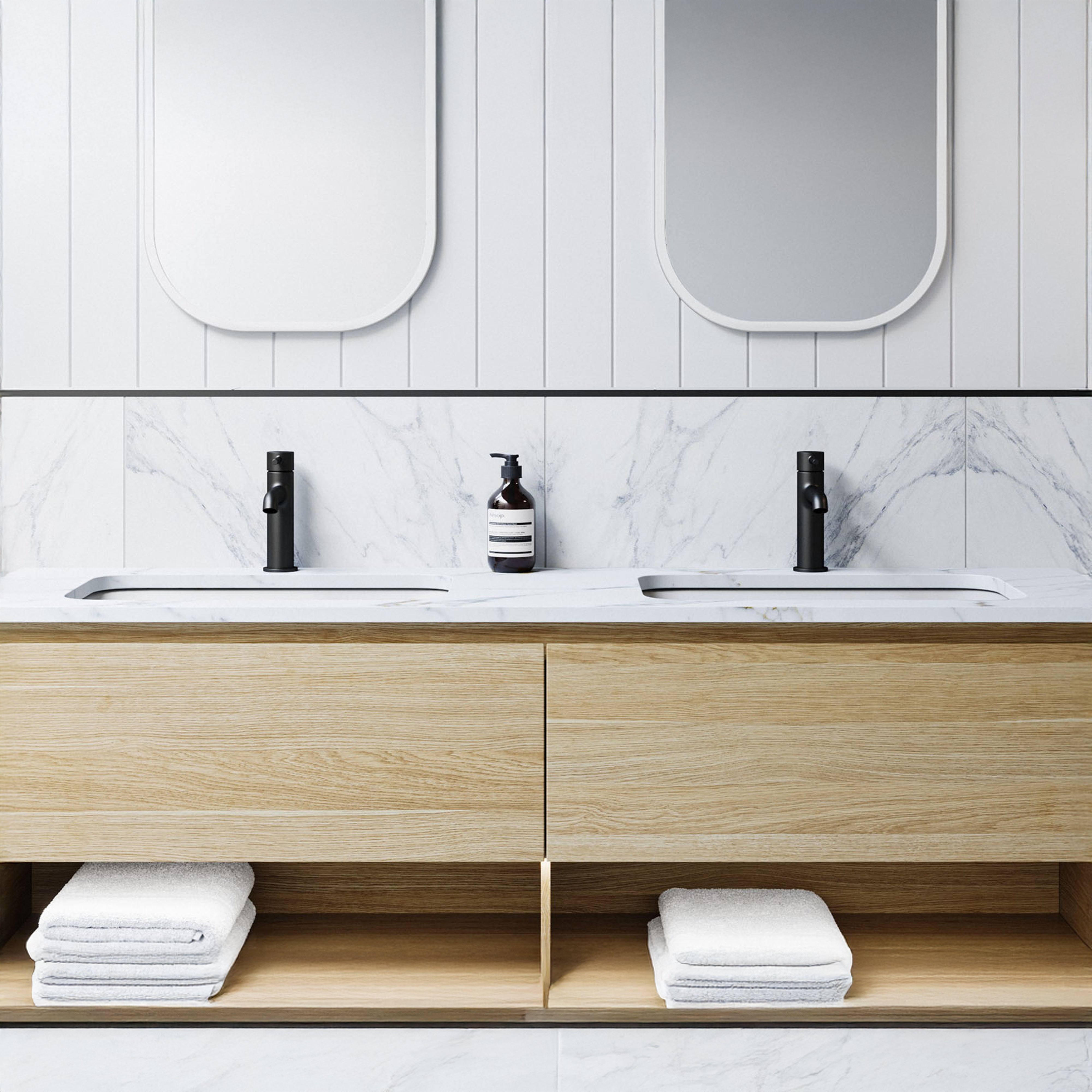TIMBERLINE BODHI UNDER COUNTER BASIN GLOSS WHITE 540MM