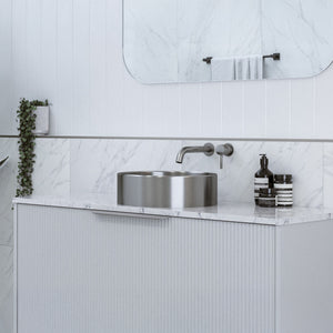 TIMBERLINE LUXE STAINLESS STEEL ABOVE COUNTER BASIN BRUSHED NICKEL 360MM