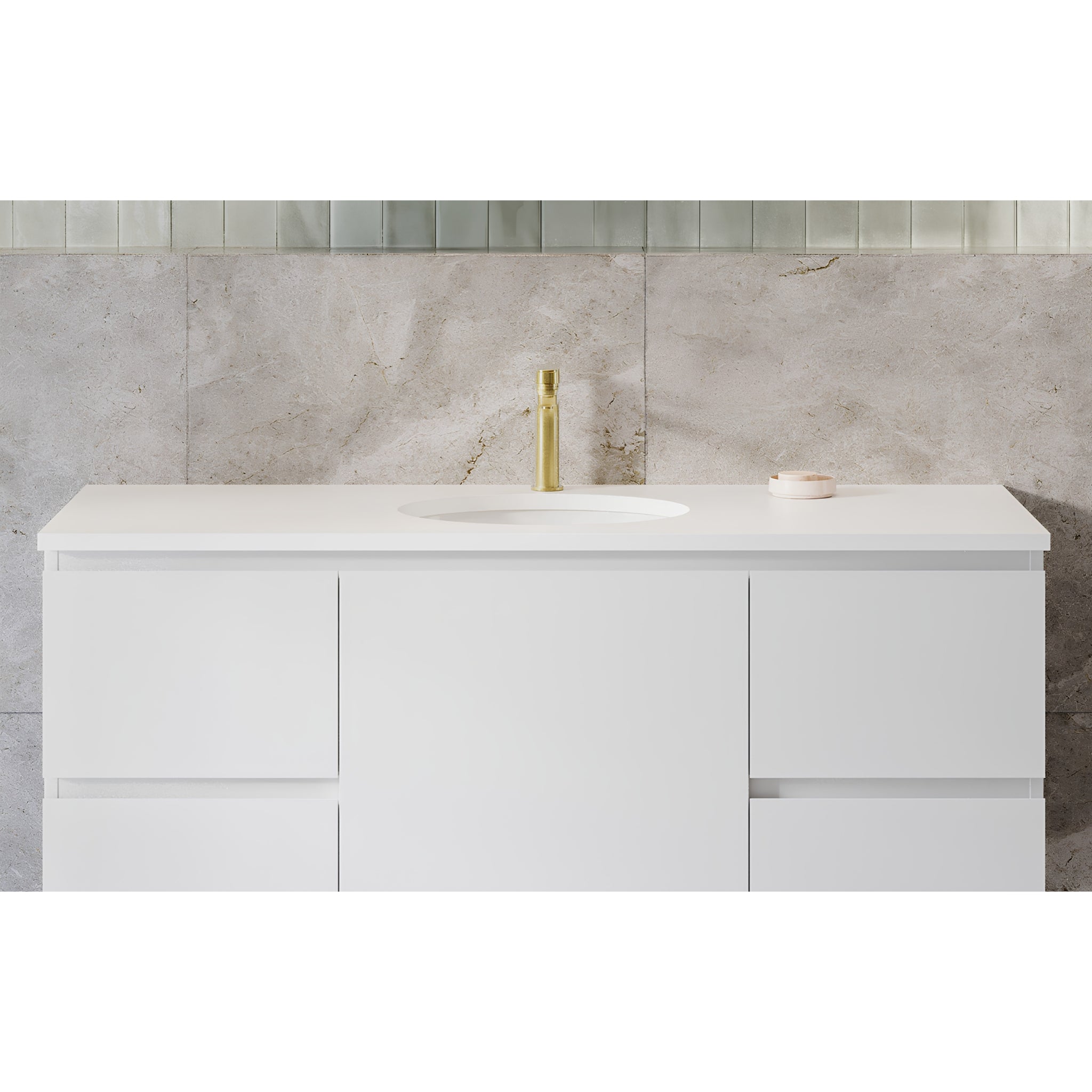 TIMBERLINE SILKSURFACE ARCTIC WHITE SINGLE BOWL VANITY TOP