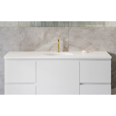 TIMBERLINE SILKSURFACE ARCTIC WHITE SINGLE BOWL LAUNDRY LAMINATED SLAB TOP