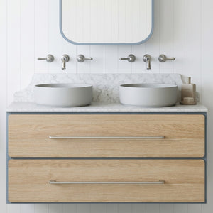 TIMBERLINE SILKSURFACE CARRARA DOUBLE BOWL VANITY TOP
