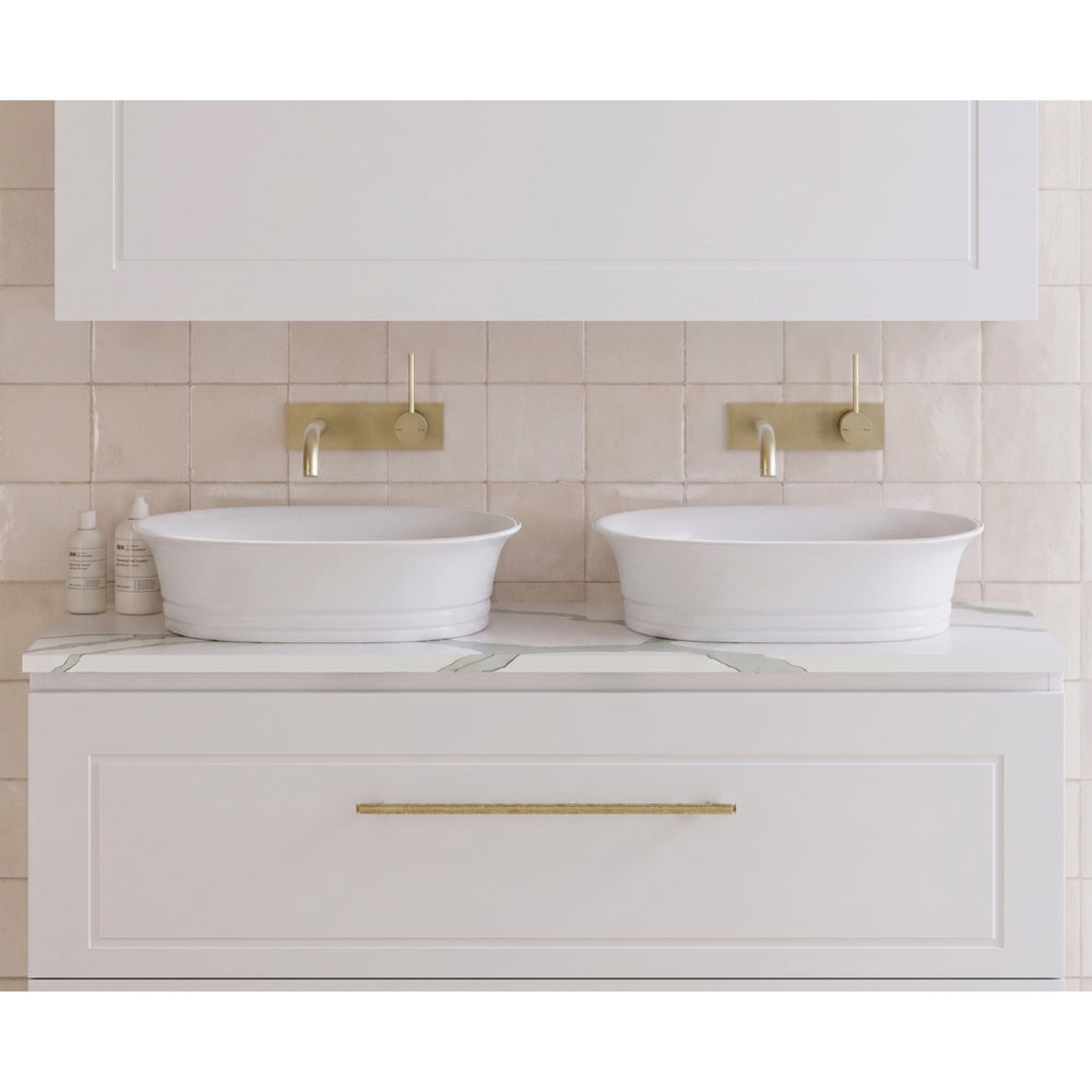 TIMBERLINE SILKSURFACE ICE NUOVO DOUBLE BOWL VANITY TOP