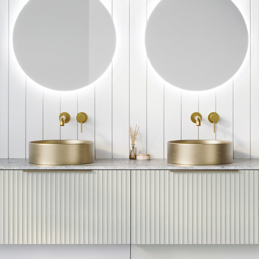 TIMBERLINE LUXE STAINLESS STEEL ABOVE COUNTER BASIN BRUSHED GOLD 360MM