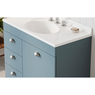 TIMBERLINE SAXBY BLUE SATIN CABINET SAMPLE
