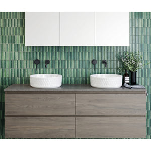TIMBERLINE SILKSURFACE STORM CLOUD DOUBLE BOWL VANITY TOP