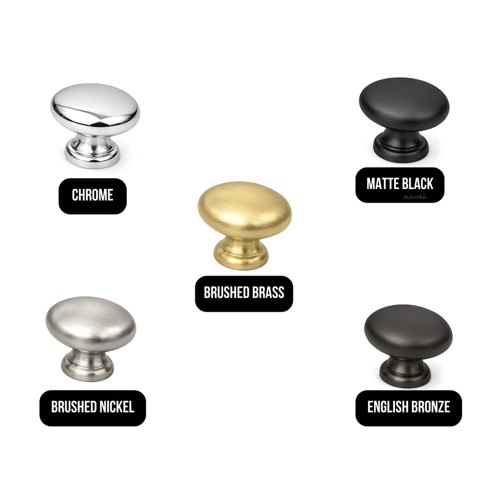 TURNER HASTINGS TUTTO KNOB HANDLE 35MM CHROME
