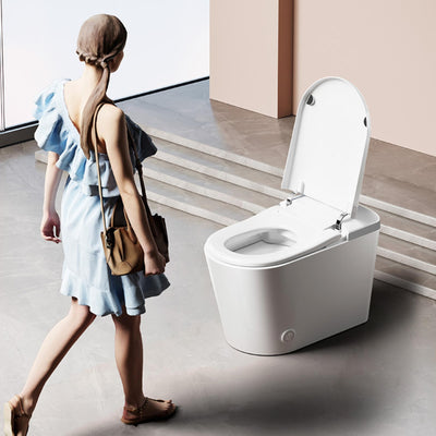 FLUVA U8 INTELLIGENT TOILET W/ AUTOFLUSH REMOTE CONTROLLED BIDET GLOSS WHITE