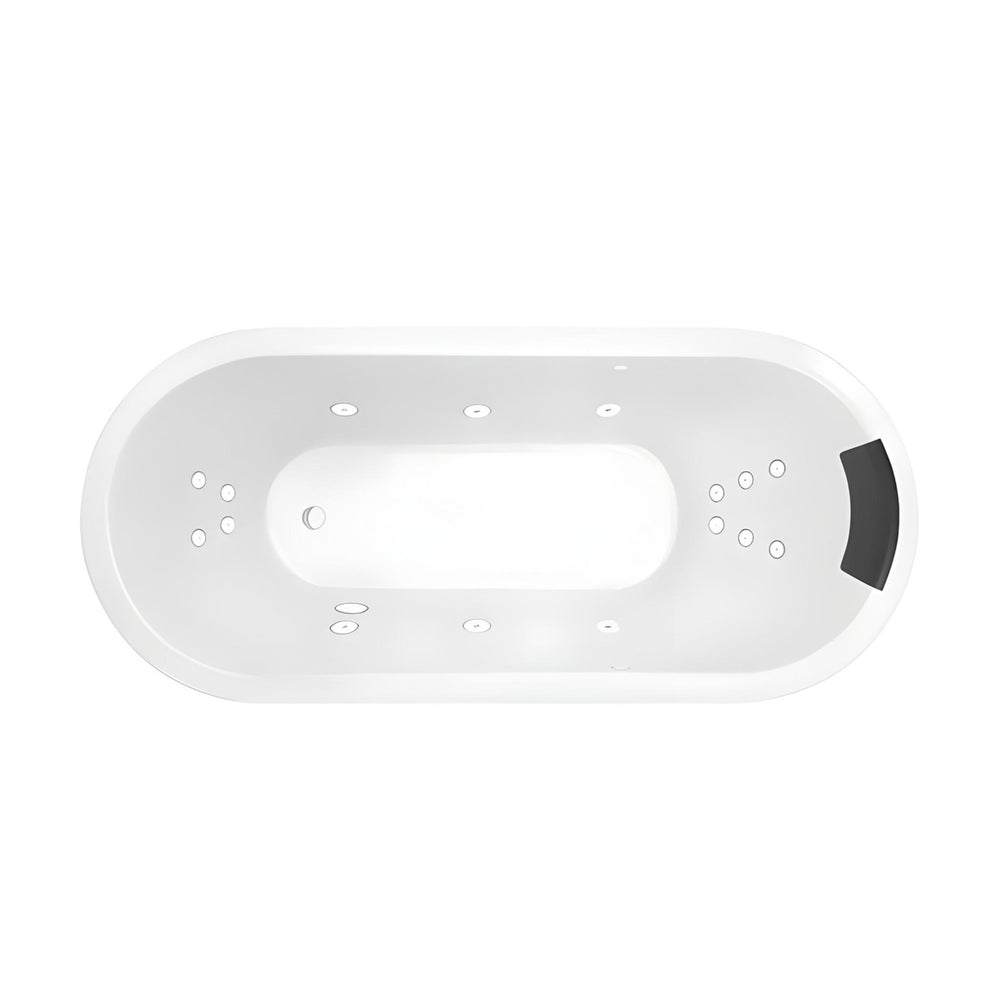 DECINA UNO INSET DOLCE VITA SPA BATH GLOSS WHITE 1700MM WITH 16-JETS